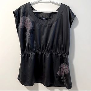 REITMANS | Dark Grey Peplum Style Top